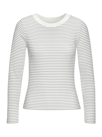 LASCANA Langarmshirt in creme-marine gestreift