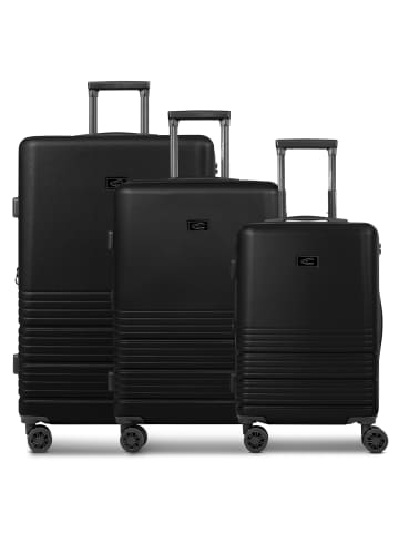 Camel Active Hanoi 4 Rollen Kofferset 3-teilig mit Dehnfalte in black