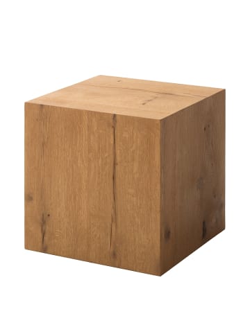 home24 home24 Beistelltisch (1er Set) - Eiche Schwarz - MDF furniert - 40.0 x 40.0 x 40.0 cm in Eiche