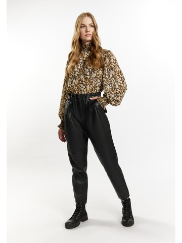 DreiMaster Damen Lederhose in Schwarz