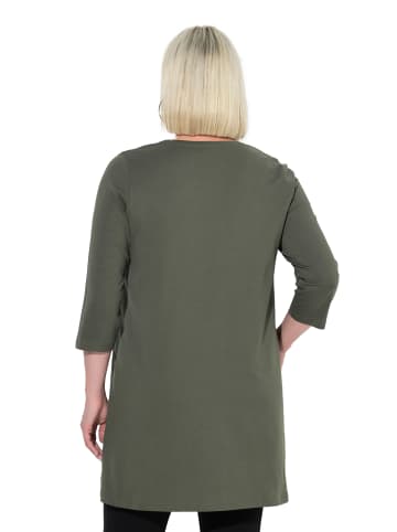 Ulla Popken Longshirt in olivgrau