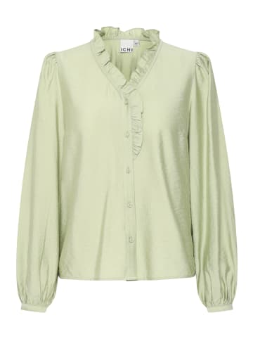 ICHI Bluse langarm IXLAYA Regular fit in Aqua Gray