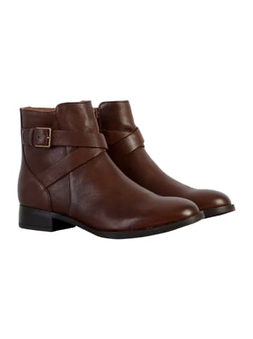 Clarks Lederstiefelette „Hamble Buckle“ Braun