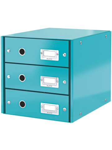 Leitz Schubladenbox 3 Fächer Karton eisblau