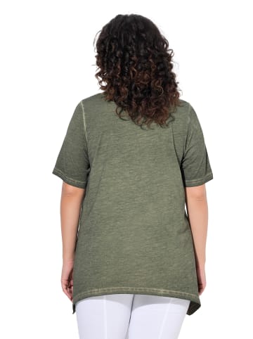 Ulla Popken Shirt in olivgrau