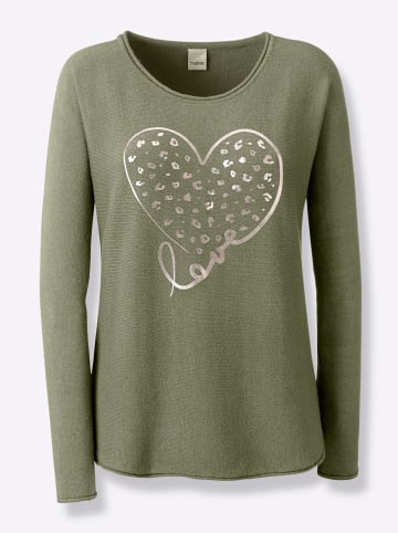 Heine Fledermauspullover in khaki