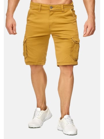 Max Men Cargo Shorts Chino Bermuda Kurze Hose Stretch Sommer in Gelb