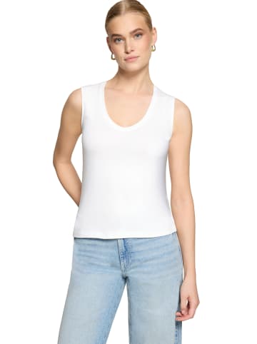 Zero  Basic Shirt mit V-Ausschnitt in Brilliant White