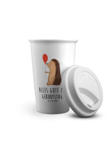 Mr. & Mrs. Panda Kaffeebecher To Go Igel Luftballon mit Spruch in Weiß