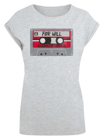 F4NT4STIC T-Shirt Stranger Things Cassette For Will in grau meliert