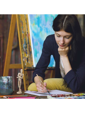 relaxdays Gliederpuppe in Natur - (H) 15 cm