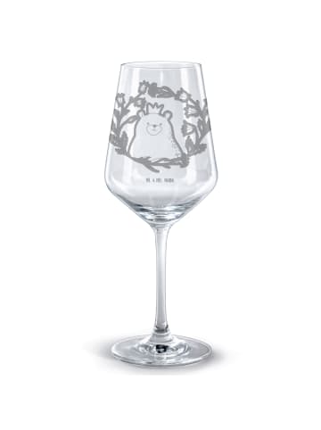 Mr. & Mrs. Panda Weinglas Bär Königin ohne Spruch in Transparent