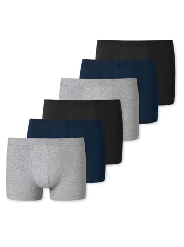 Schiesser Boxershorts in Schwarz / Navy / Grau melange