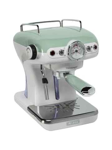 Ariete Kaffeemaschine 1389 Vintage mit Cappuccinatore in Silber