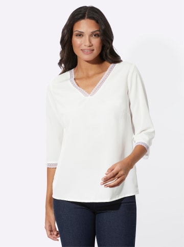 Sieh an! 3/4-Arm-Bluse in weiß