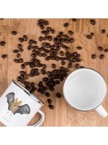 Mr. & Mrs. Panda Emaille Tasse Fledermaus Flügel ohne Spruch in Weiß