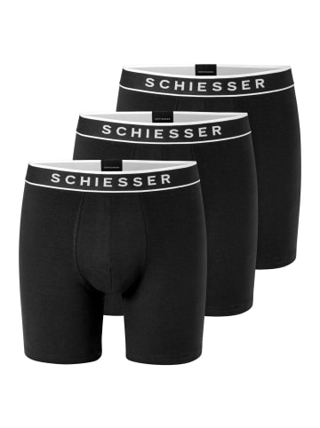 Schiesser Long Short / Pant 95/5 Cotton in Schwarz
