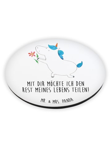 Mr. & Mrs. Panda magnet Einhorn Blume mit Spruch in Weiß