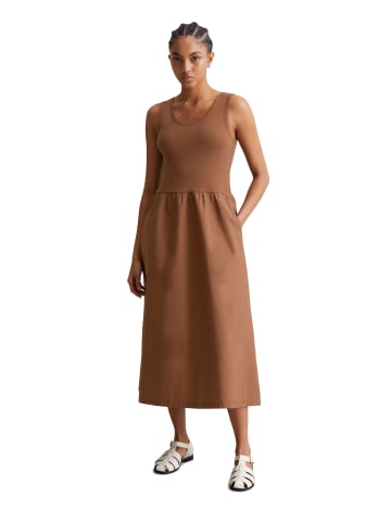 Marc O'Polo DENIM Geripptes Jerseykleid flared in Melted Chocolate