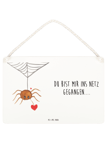 Mr. & Mrs. Panda Wanddeko Spinne Agathe Liebe mit Spruch in Weiß