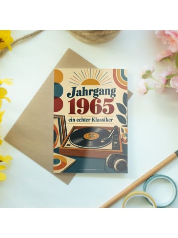 Mr. & Mrs. Panda Glückwunschkarte Geburtstag 1965. Geburtstag Sc... in Weiß
