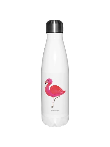 Mr. & Mrs. Panda Isolierte Trinkflasche Flamingo Classic ohne Sp... in Weiß
