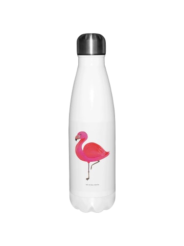 Mr. & Mrs. Panda Thermosflasche Flamingo Classic ohne Spruch in Weiß