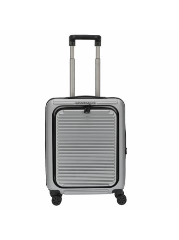 Mandarina Duck Tank Case - 4-Rollen-Trolley mit Fronttasche 55 cm in grigio