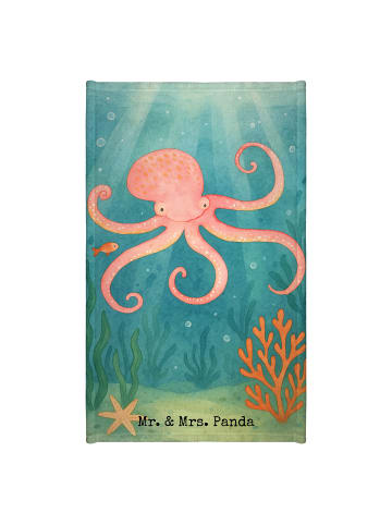 Mr. & Mrs. Panda Handtuch Klein Tintenfisch Design ohne Spruch in Weiß