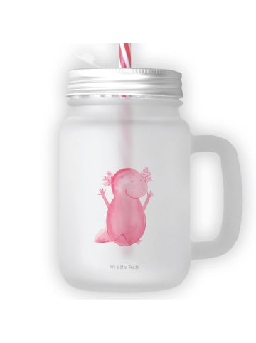 Mr. & Mrs. Panda Glas Axolotl Hurra ohne Spruch in Transparent