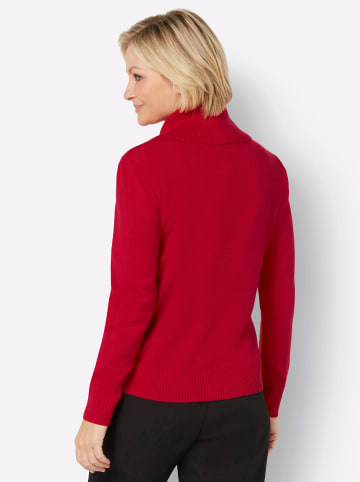 Sieh an! Rollkragenpullover in rot