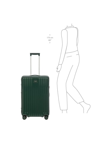 BRIC`s Positano 4 Rollen Trolley 69 cm smaragdgruen