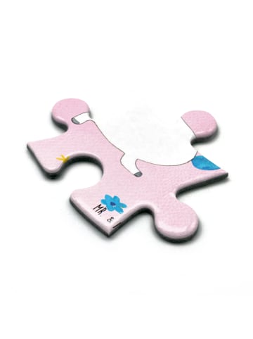 Mr. & Mrs. Panda Puzzle Einhorn Blume mit Spruch in Rot Pastell