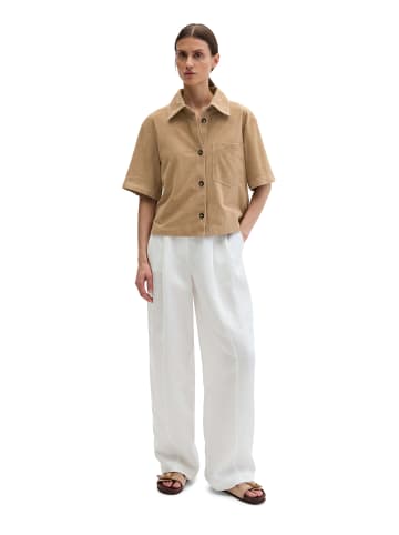 Marc O'Polo Lederhemd regular in Sandpaper