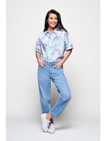 Mart Visser Caroline Tensen Leeds Oversize-Bluse mit Print, Weiß/Marineblau