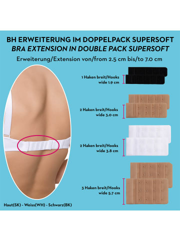 Skin Wrap BH-Verlängerung in 3 Haken (5.7 cm breit) Haut