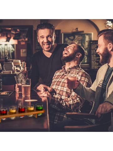 relaxdays 9x Schnapsbrett in Braun