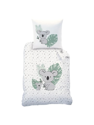 Matt & Rose Bettwäsche-Set Biber/Flanell "Koala" in Weiß