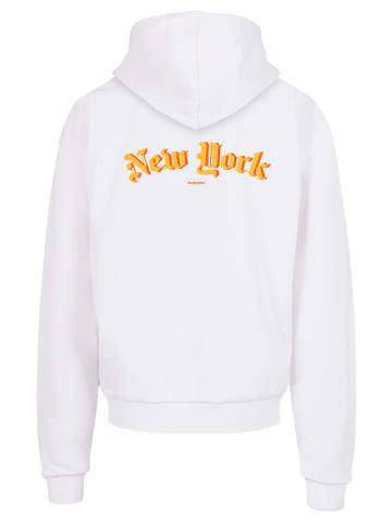 F4NT4STIC Ultra Heavy Hoodie New York Orange OVERSIZE HOODIE in weiß