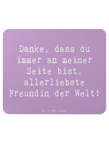 Mr. & Mrs. Panda mousematte Spruch Beste Freundin mit Spruch in Lavendeltraum