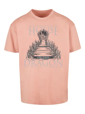 F4NT4STIC Heavy Oversize T-Shirt House Of The Dragon Throne in amber