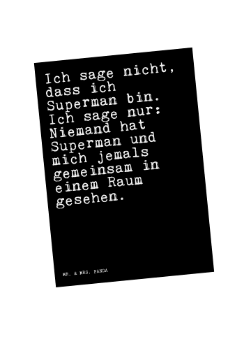 Mr. & Mrs. Panda Grußkarte Ich sage nicht, dass... mit Spruch in Schwarz
