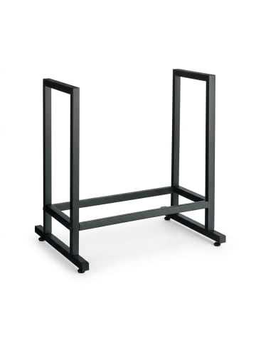 relaxdays Kaminholzregal in Schwarz - (B)60 x (H)62 x (T)49 cm