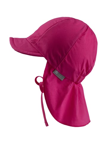 Sterntaler Schirmmütze mit Nackenschutz uni in magenta