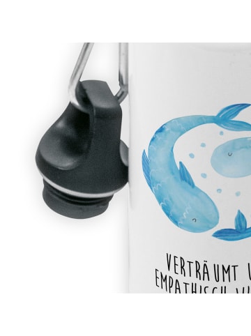 Mr. & Mrs. Panda Trinkflasche Sternzeichen Fische mit Spruch in Weiß
