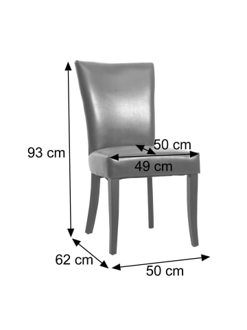 MCW 6er-Set Esszimmerstuhl Edinburgh, Kunstleder, braun, dunkle Beine