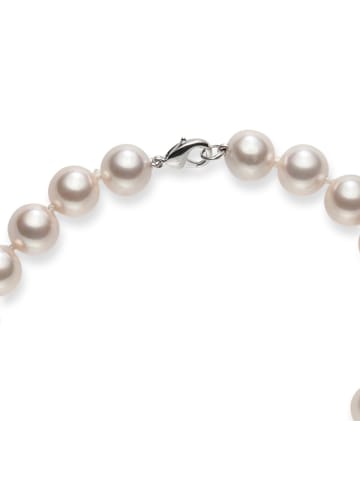Lulu & Jane Perlen-Kette aus Messing mit Muschelkernperle in weiß