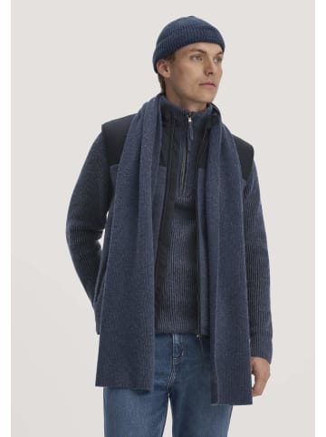 Hessnatur Hessnatur Strickschal aus Bio-Merinowolle mit recycelter Wolle und Bio-Baumwolle in mitternachtsblau