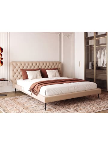 2-tlg Doppelbett ESSONNE in Beige