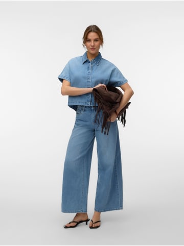 Vero Moda VMINGEBORG Denim Hemd in Light Blue Denim